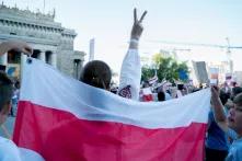 Demo in Warschau für Belarus