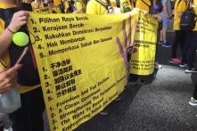 Demonstrierende der Bersih Bewegung