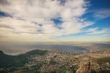 Blick vom Tafelberg auf Kapstadt, Südafrika