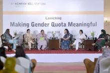 Pakistani women politicians speaking about gender quota in Elections 2018