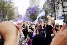 Frauen demonstrieren zum 8. März 2020 in Recife