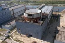 Baustellenruine des dritten Reaktorblocks am Atomkraftwerk Khmelnitskyj, Ukraine