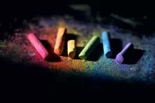 chalk in every color of the rainbow