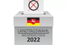 Grafik Wahlurne: Landtagswahl in Niedersachsen 2022 