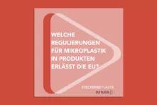 Kachel mit der Aufschrift "Welche Regulierungen für Mikroplastik in Produkten erlässt die EU?"