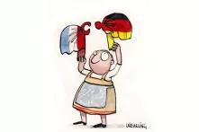 Illustration zum Thema „deutsch-französische Beziehungen“