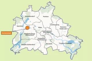 Karte von Berlin Quartier Siemensstadt