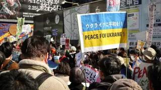 Proteste in Tokyo gegen Russlands Ukraine-Krieg.