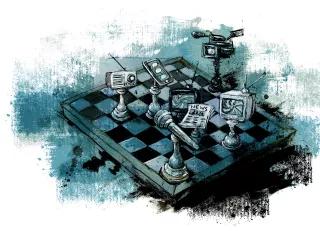 European Democracy Conference: Illustration Chessboard
