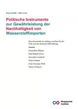 Cover: Politische Instrumente zur Gewährleistung der Nachhaltigkeit von Wasserstoffimporten